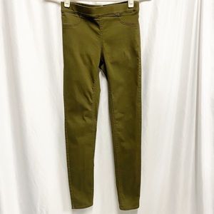 H&M Olive Green Stretch Skinny Jeans